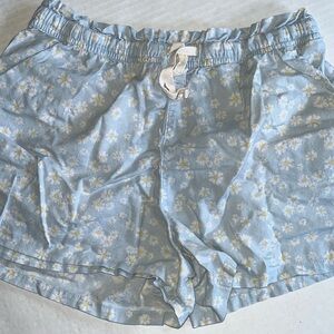 Daisy Light Blue Floral Shorts